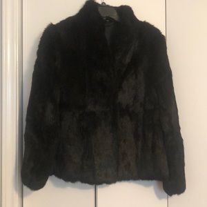 vintage Black Mink like fur jacket